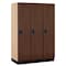 Salsbury Industries 1 Tier Designer Locker, 54"Wx76"Hx21"D, 3 Door, Mahogany 18-21361MAH - alternate 1